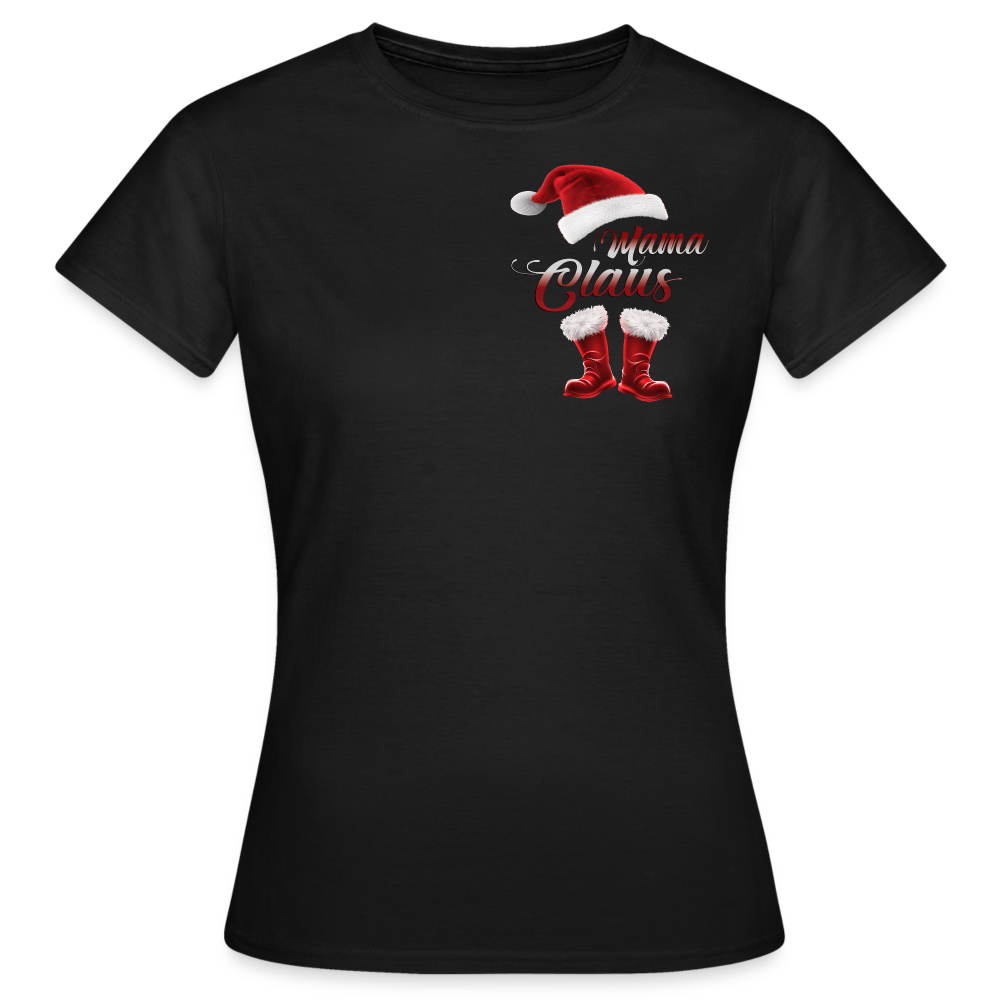 Santa „Mama“ Claus Shirt 🎅🎄 – Festlicher Style für die ganze Familie - Schwarz