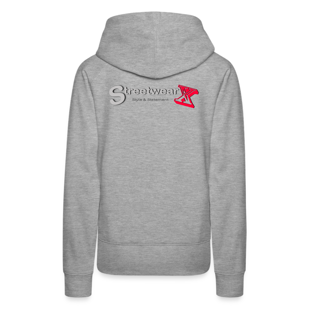 Frauen Freizeit Premium Hoodie - Grau meliert