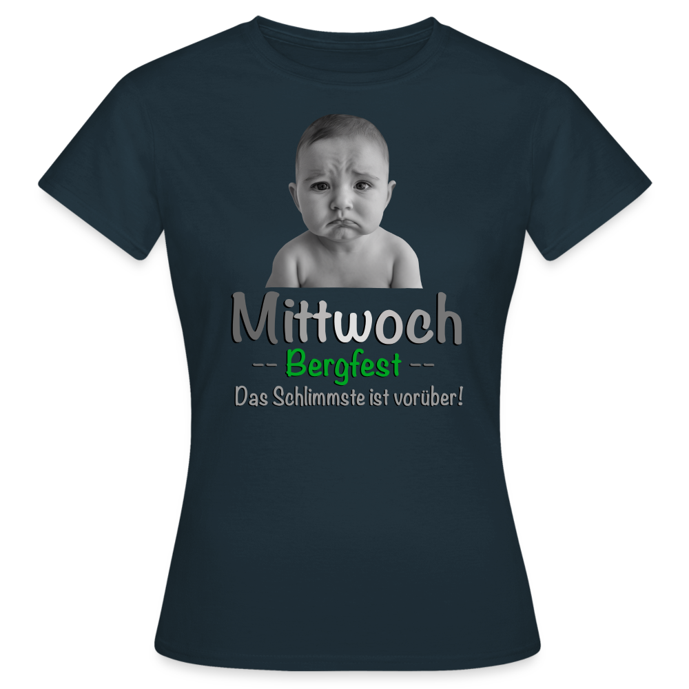 Mittwoch endlich Bergfest T-Shirt - Navy