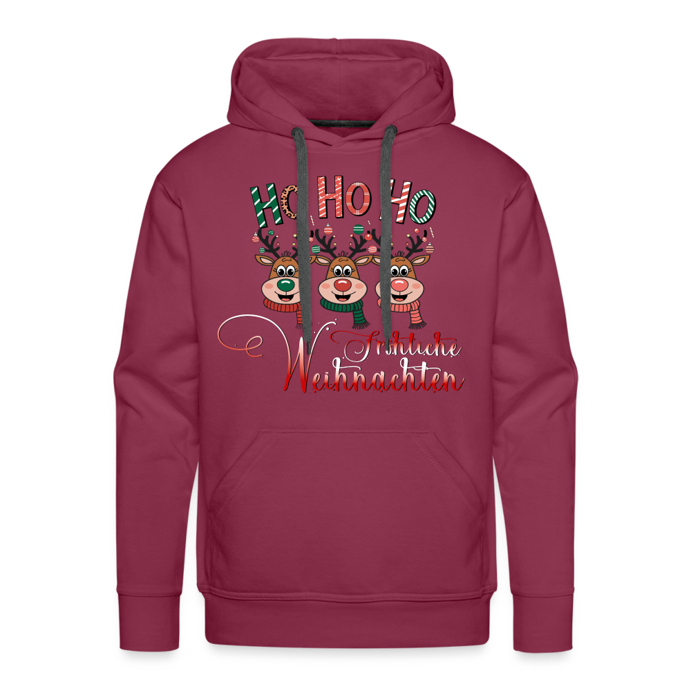 Fröhliche Weihnachten Premium Hoodie - Bordeaux