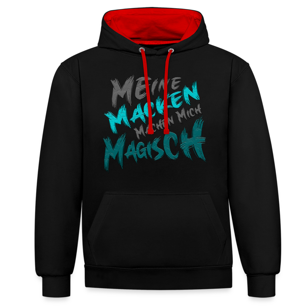 Magische Macken Hoodie - Schwarz/Rot