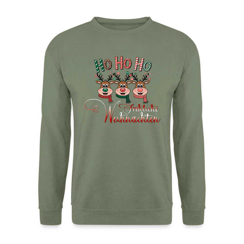 Fröhliche Weihnachten Pullover - Armeegrün