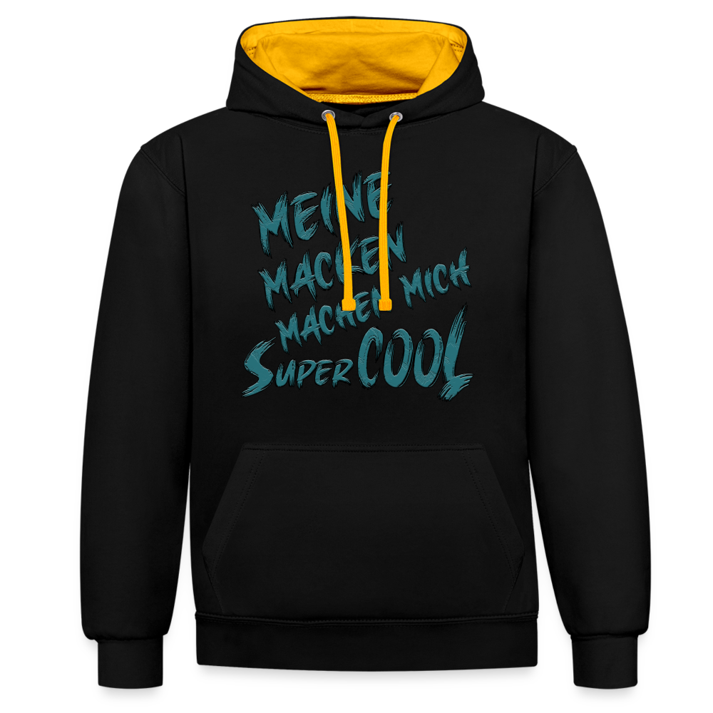 Super colle Macken Hoodie - Schwarz/Gold