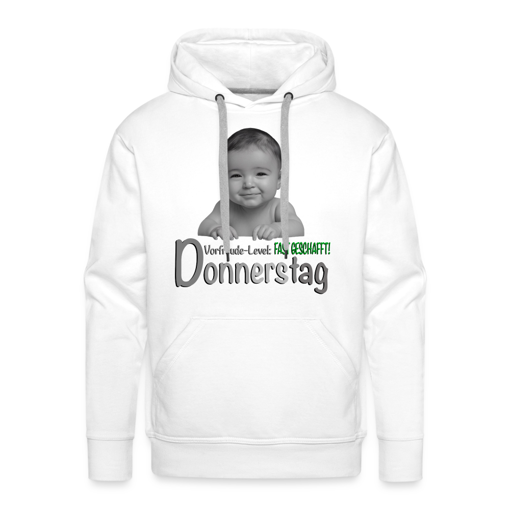 Donnerstag- Vorfreude-Level - Hoodie - Weiß