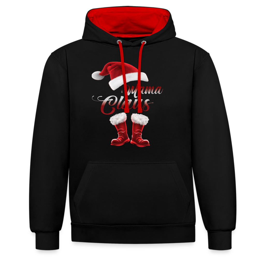 Mama Claus Hoodie - Schwarz/Rot