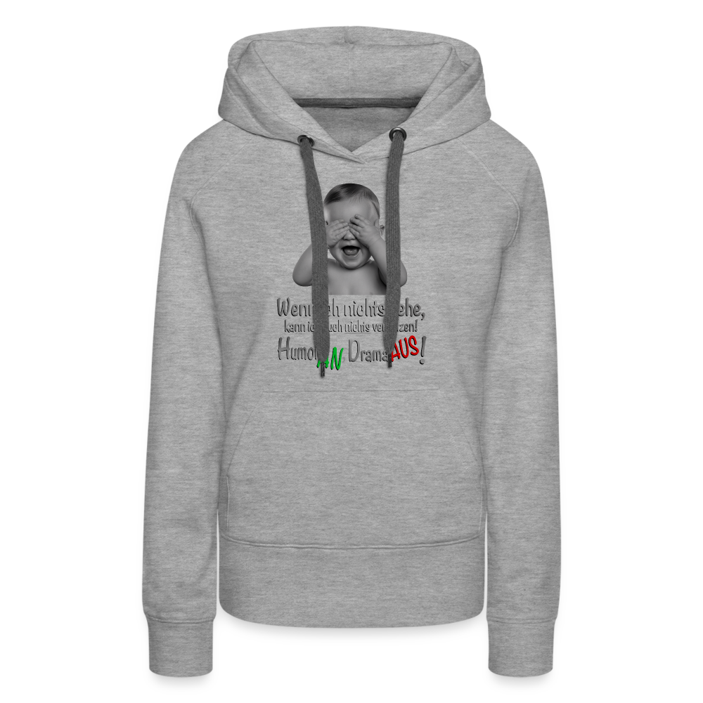 Humor AN, Drama AUS - Hoodie - Grau meliert