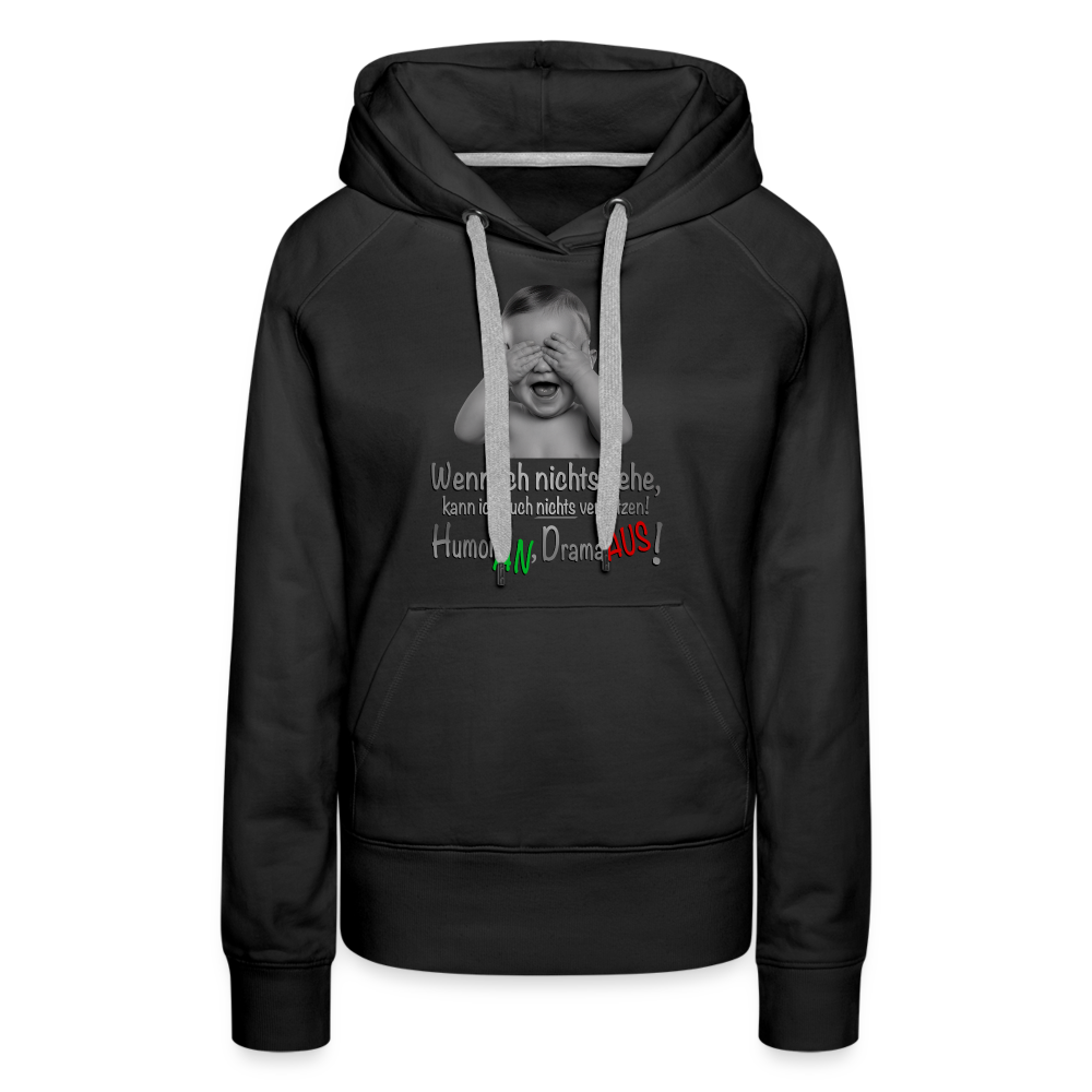 Humor AN, Drama AUS - Hoodie - Schwarz