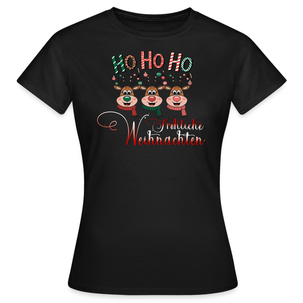 Fröhliche Weihnachten T-Shirt - Schwarz