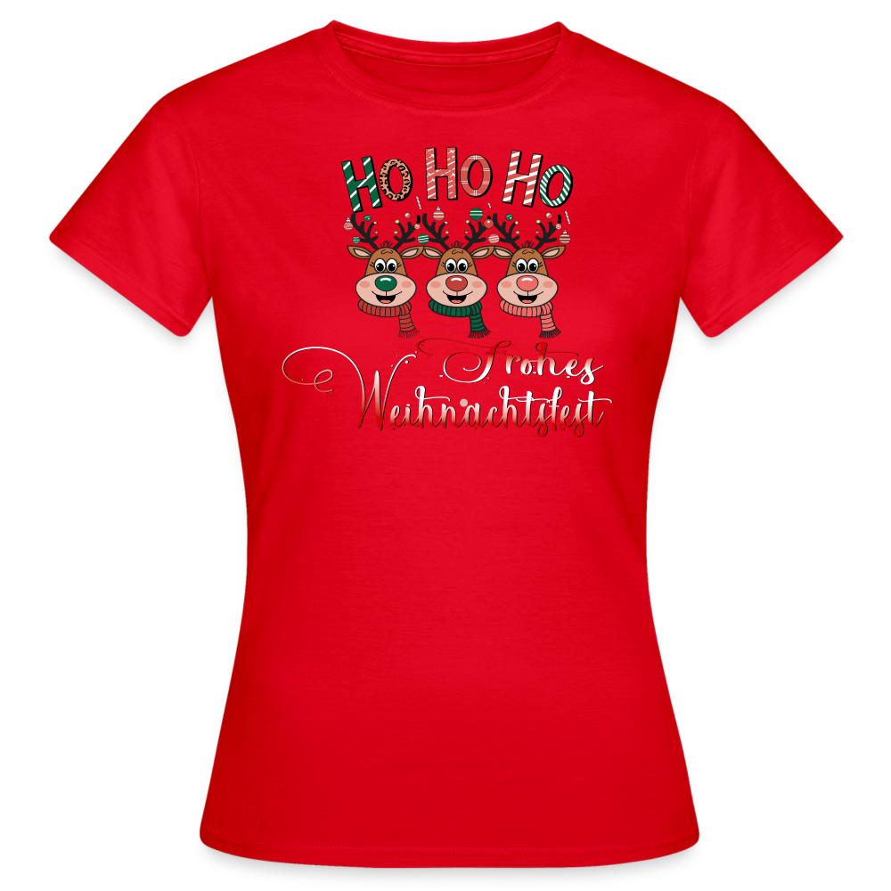 Frohes Weihnachtsfest T-Shirt - Rot