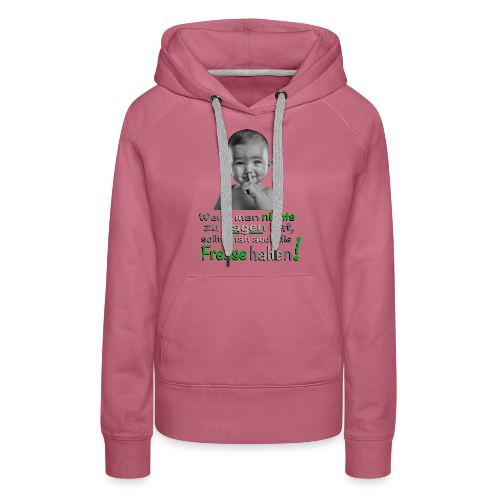 Hoodie mit frechem Statement - Malve