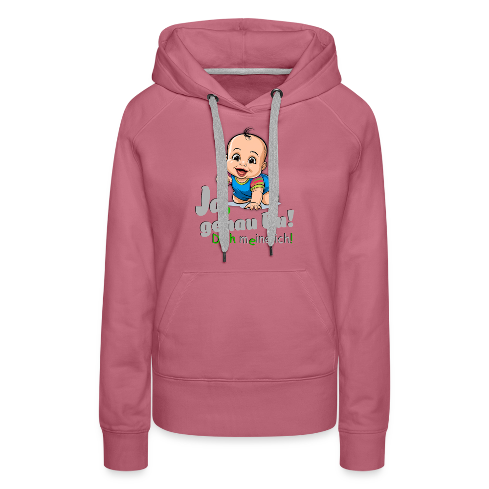 Ja gJa genau duenau Du - Premium Hoodie - Malve