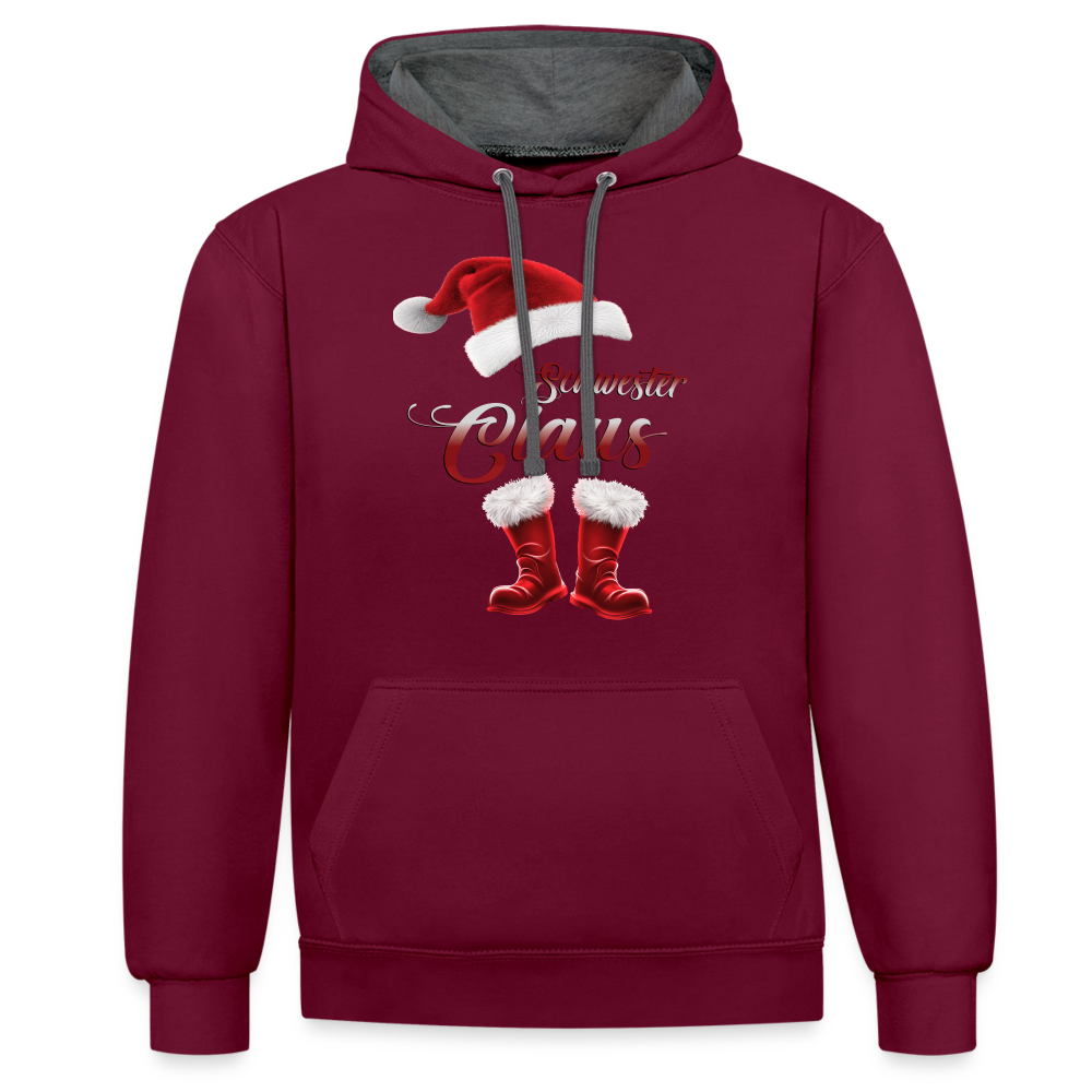 Schwester Claus Hoodie - Weinrot/Anthrazit