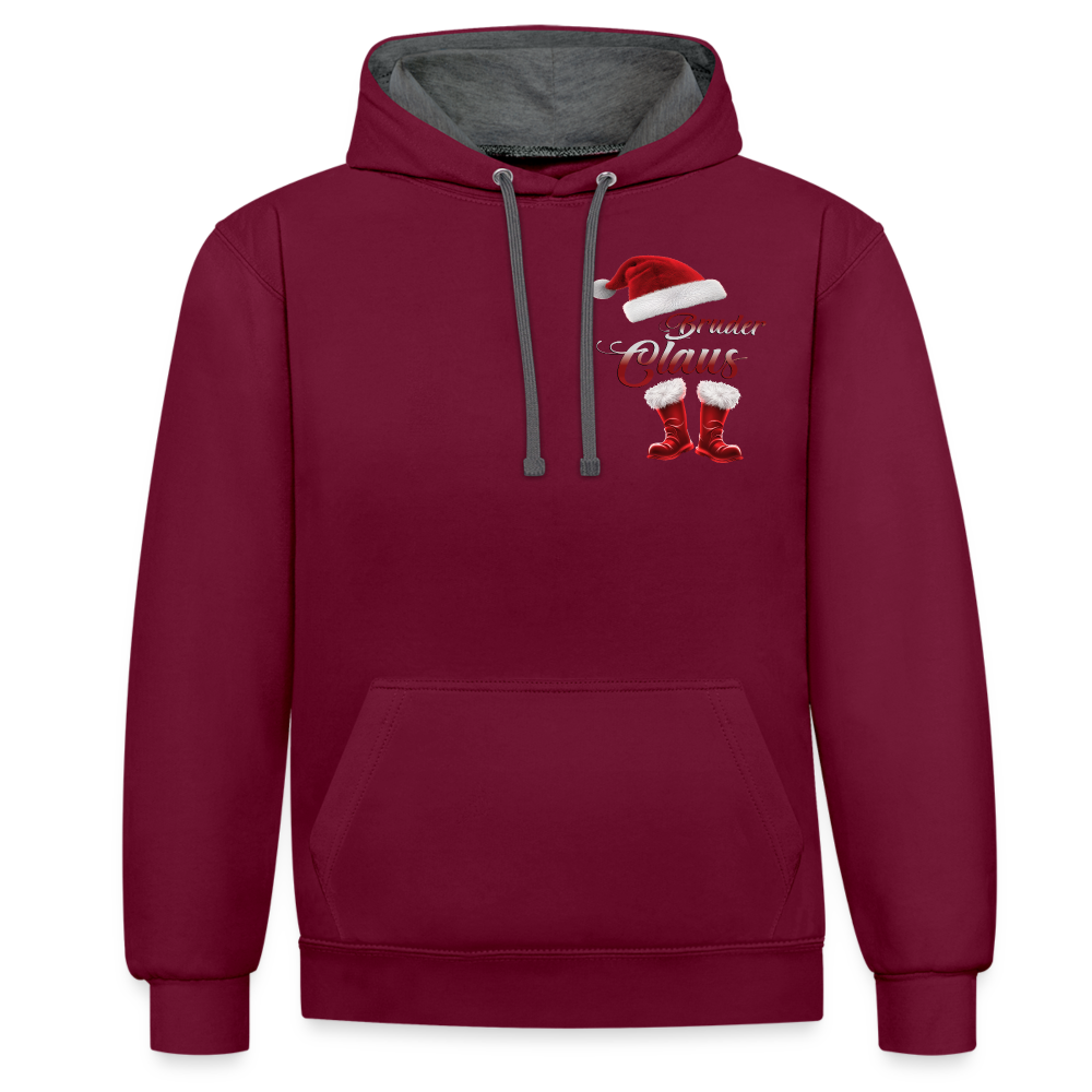 Der festliche Bruder Claus Hoodie - Weinrot/Anthrazit