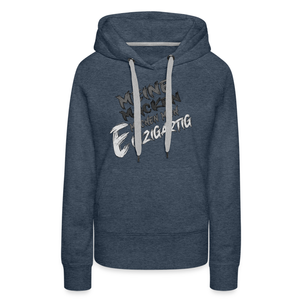 Einzigartige Macken Premium Hoodie - Jeansblau