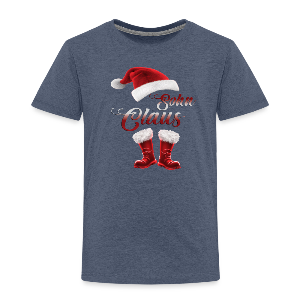 Sohn Claus Kinder T-Shirt - Blau meliert