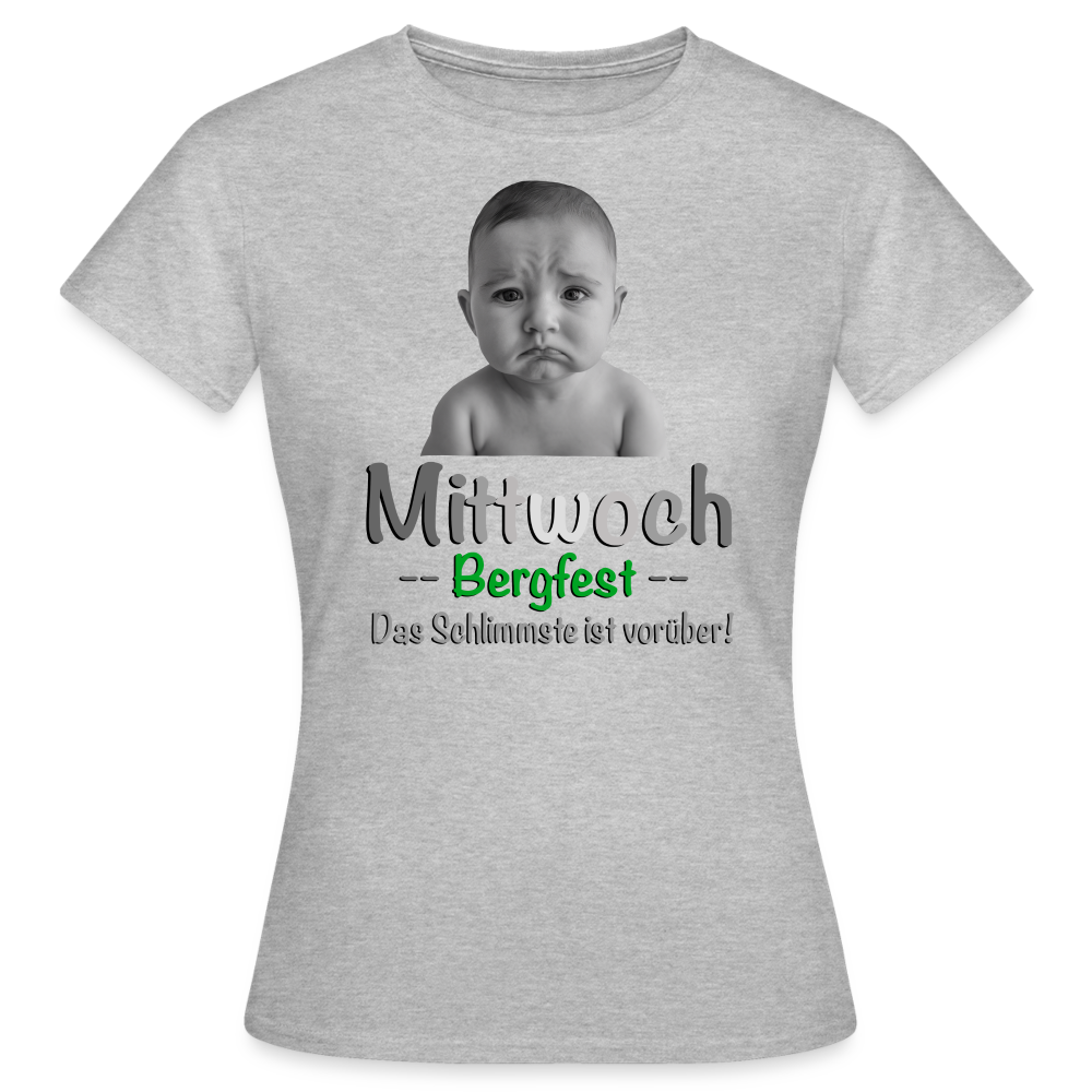 Mittwoch endlich Bergfest T-Shirt - Grau meliert