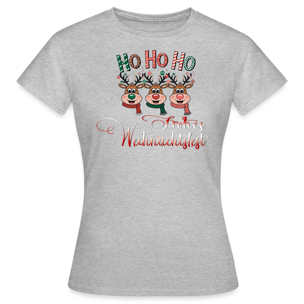 Frohes Weihnachtsfest T-Shirt - Grau meliert