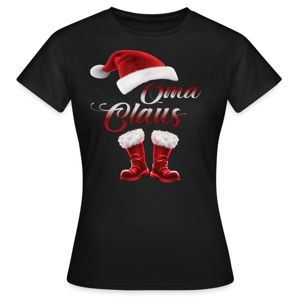 Oma Claus T-Shirt - Schwarz