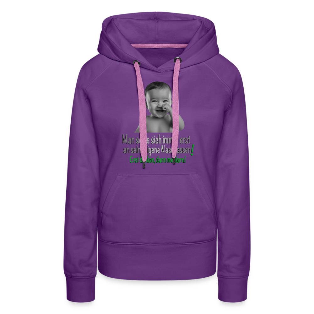 Erst meckern dann denken Premium Hoodie - Purple