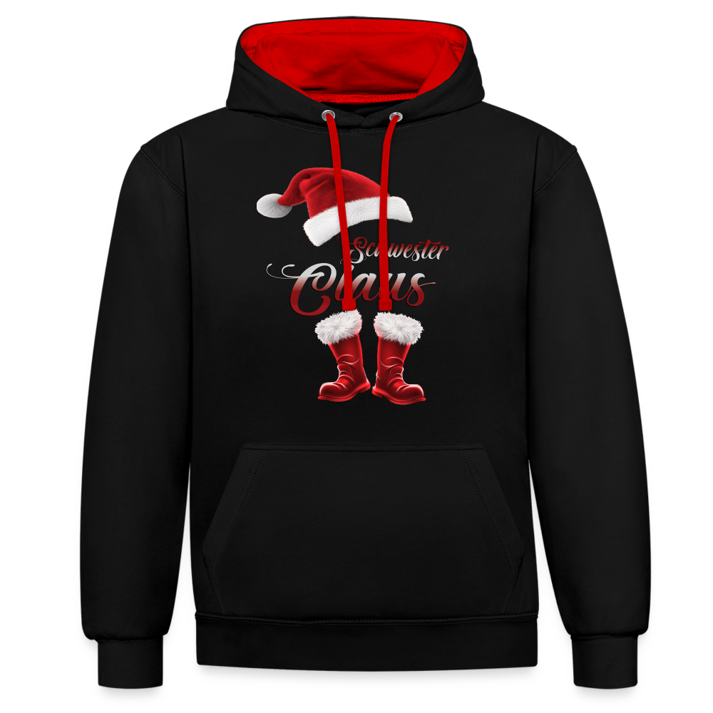 Schwester Claus Hoodie - Schwarz/Rot