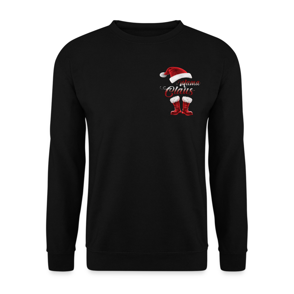 Festlicher Mama Claus Pullover - Schwarz