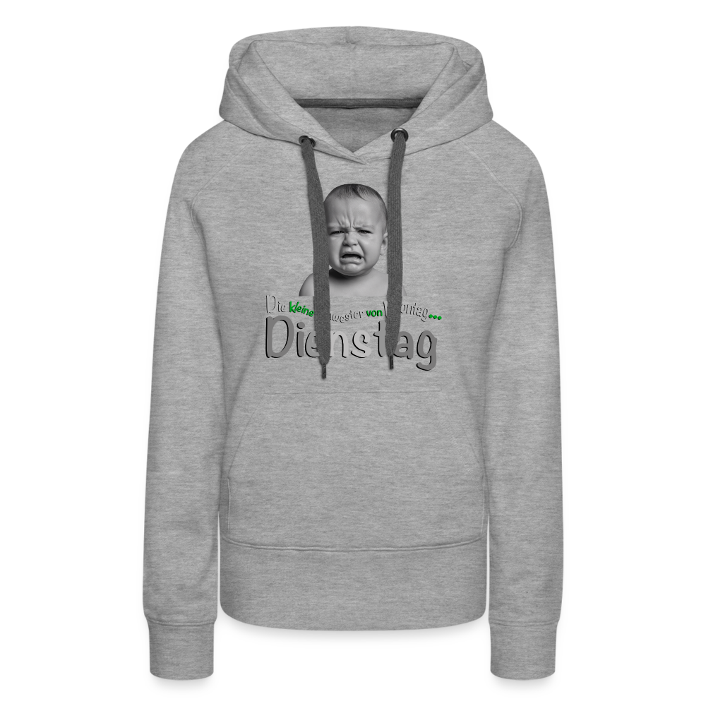 Der Hoodie für Dienstags - Grau meliert