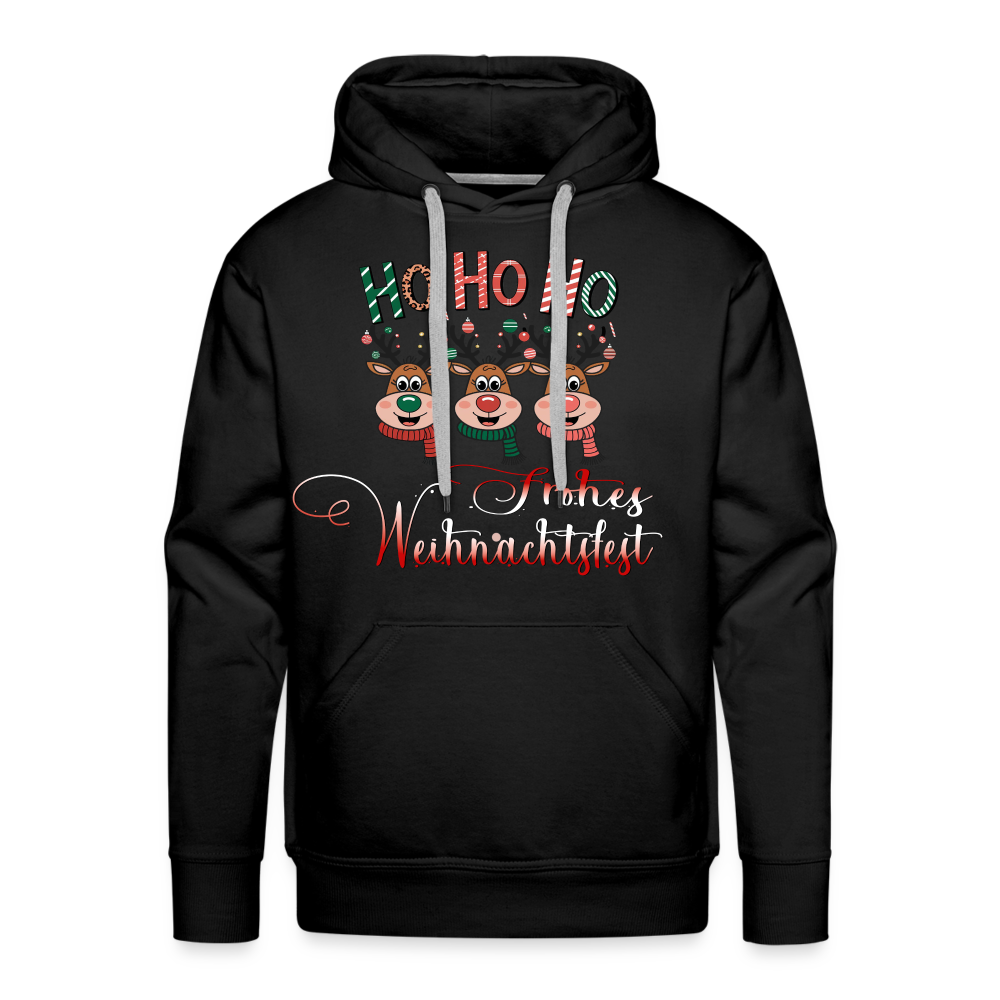 Frohes Weihnachtsfest Premium Hoodie - Schwarz