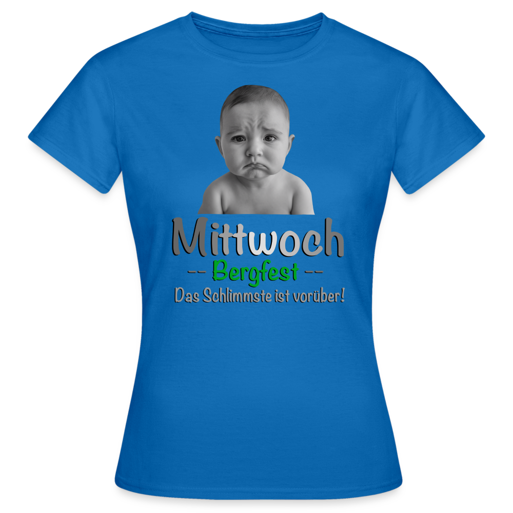 Mittwoch endlich Bergfest T-Shirt - Royalblau