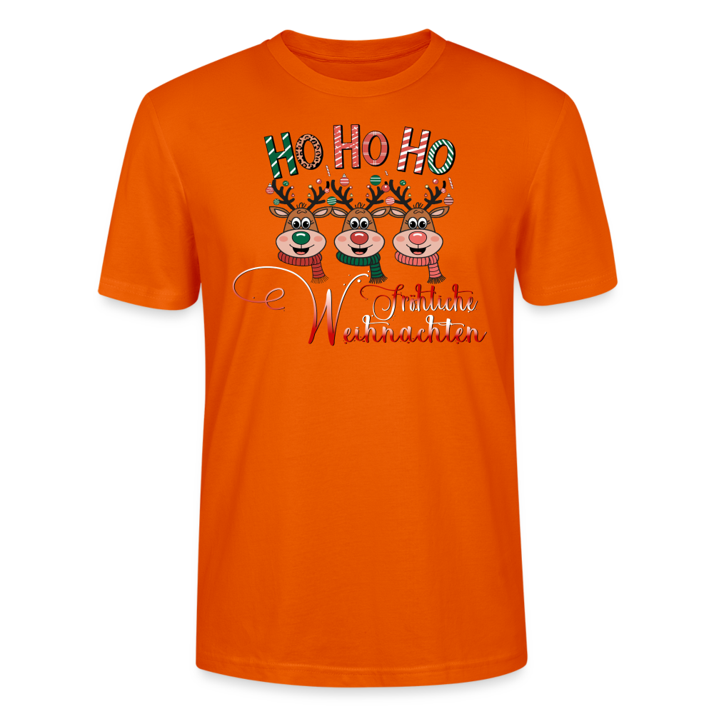 HO HO HO Weihnachten T-Shirt - Tieforange