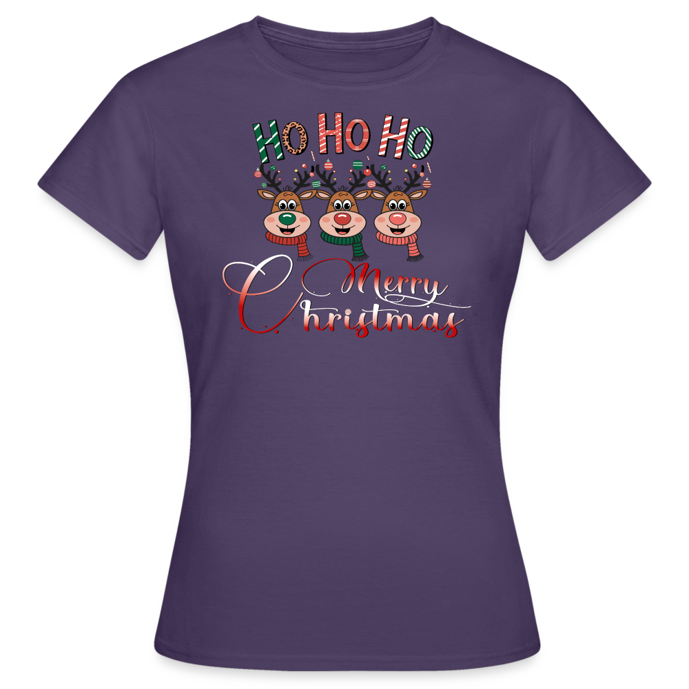 Merry Christmas T-Shirt - Dunkellila