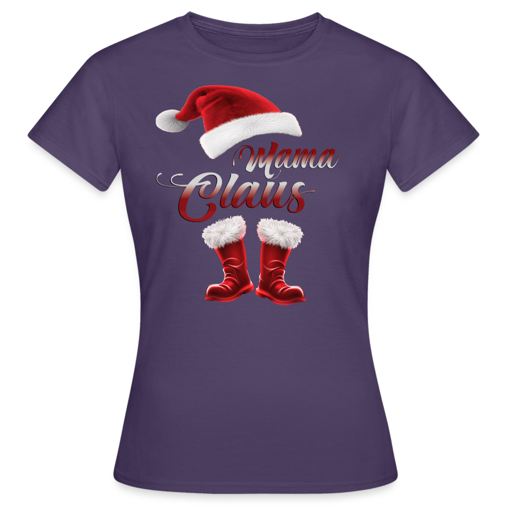 Mama Claus T-Shirt - Dunkellila