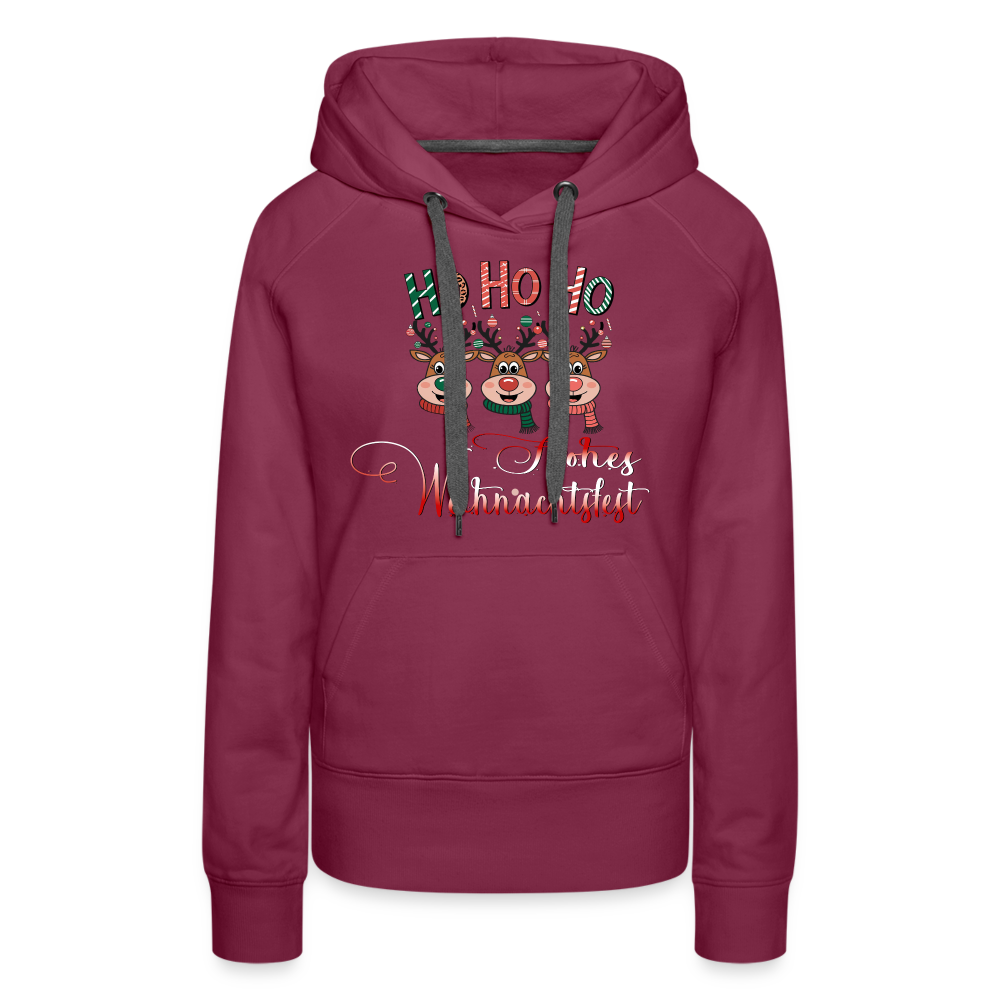 Frohes Weihnachtsfest Premium Hoodie - Bordeaux