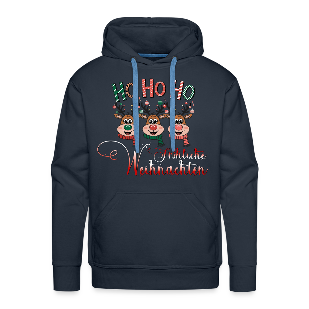 Fröhliche Weihnachten Premium Hoodie - Navy