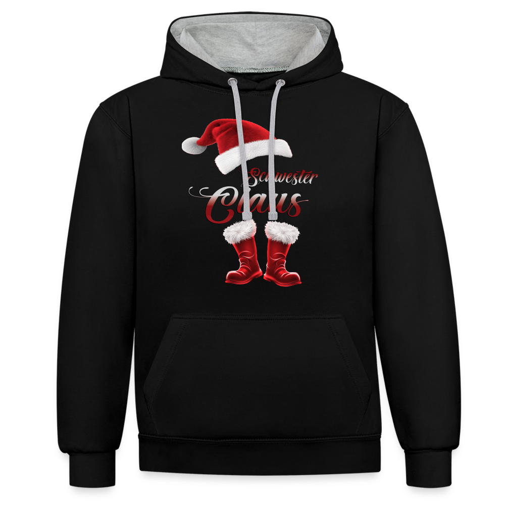 Schwester Claus Hoodie - Schwarz/Grau meliert