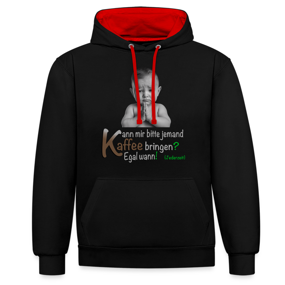 Der Hoodie für kostenlosen Kaffee ✅ - Schwarz/Rot