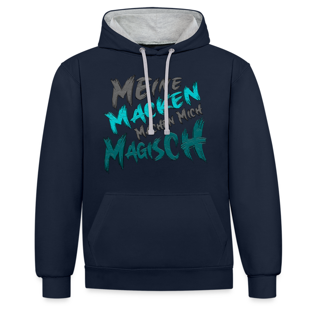 Magische Macken Hoodie - Navy/Grau meliert