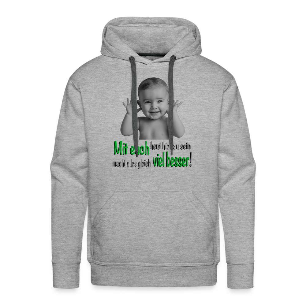 Mit euch viel besser Hoodie - Grau meliert