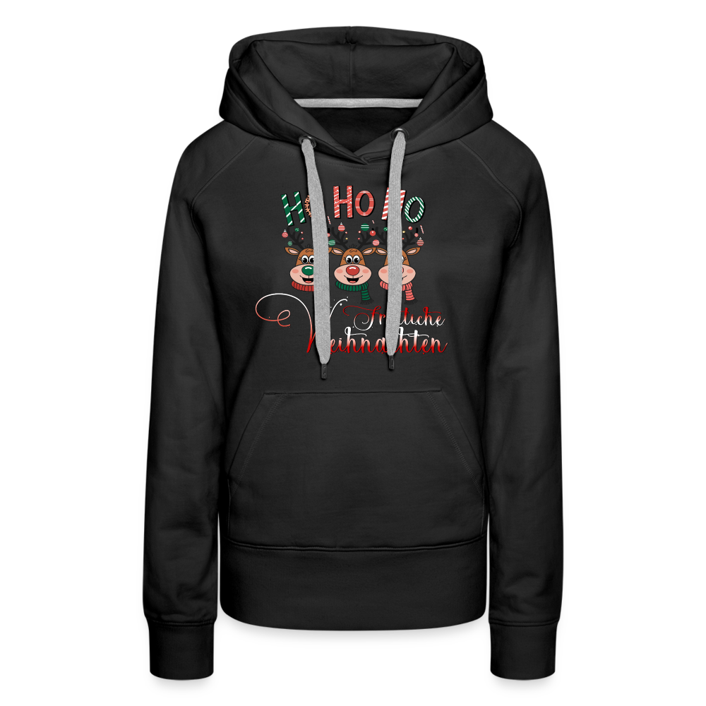 Fröhliche Weihnachten Premium Hoodie - Schwarz