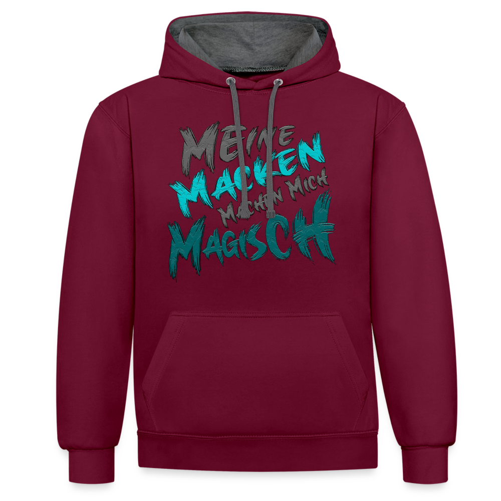 Magische Macken Hoodie - Weinrot/Anthrazit