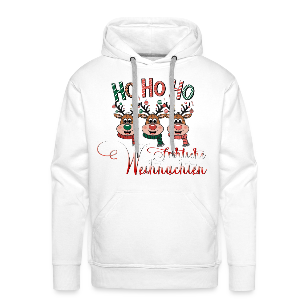 Fröhliche Weihnachten Premium Hoodie - Weiß