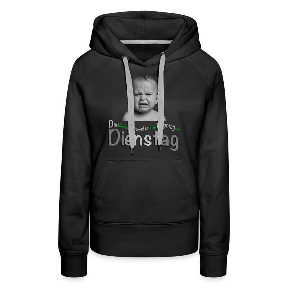 Der Hoodie für Dienstags - Schwarz