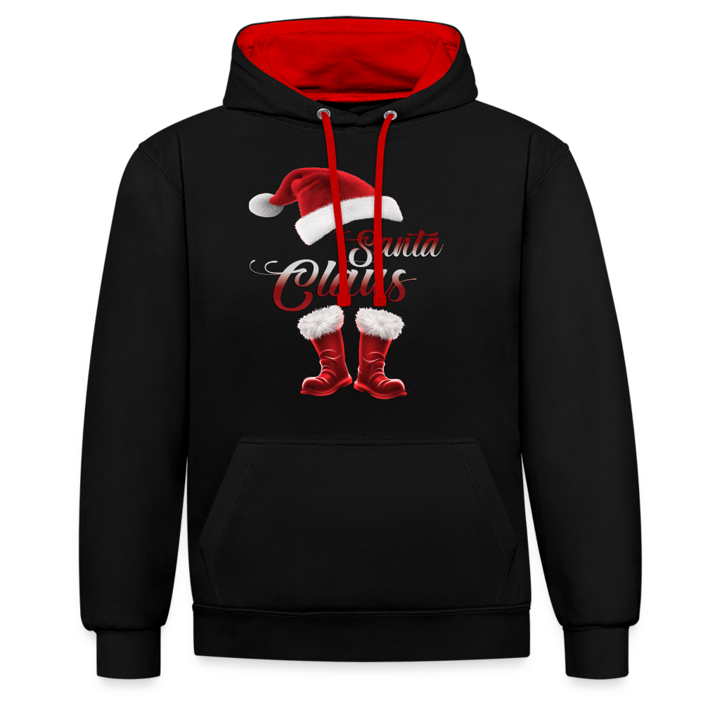 Santa Claus Hoodie - Schwarz/Rot