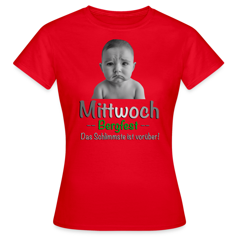 Mittwoch endlich Bergfest T-Shirt - Rot