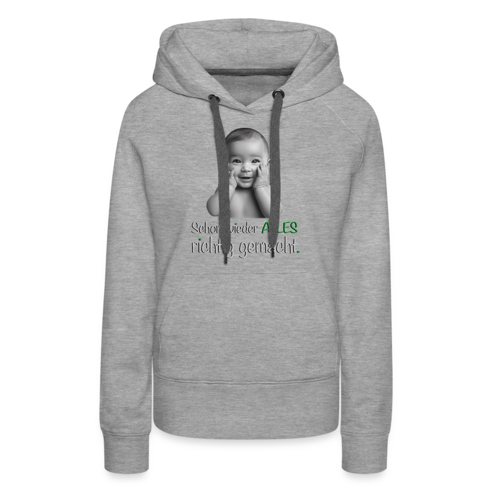 Alles richtig gemacht - Premium Hoodie - Grau meliert