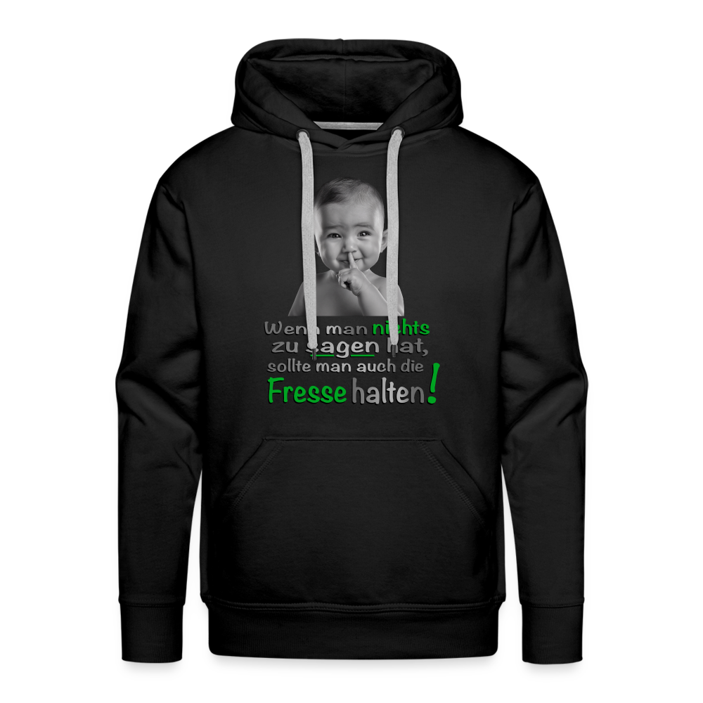 Statement-Hoodie mit Baby-Motiv - Schwarz