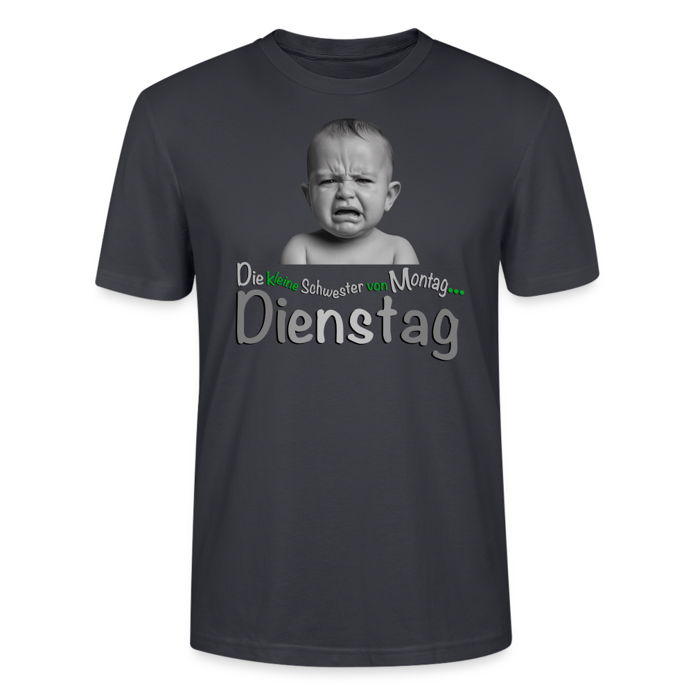 Das T-Shirt für Dienstags - Dunkles Graublau