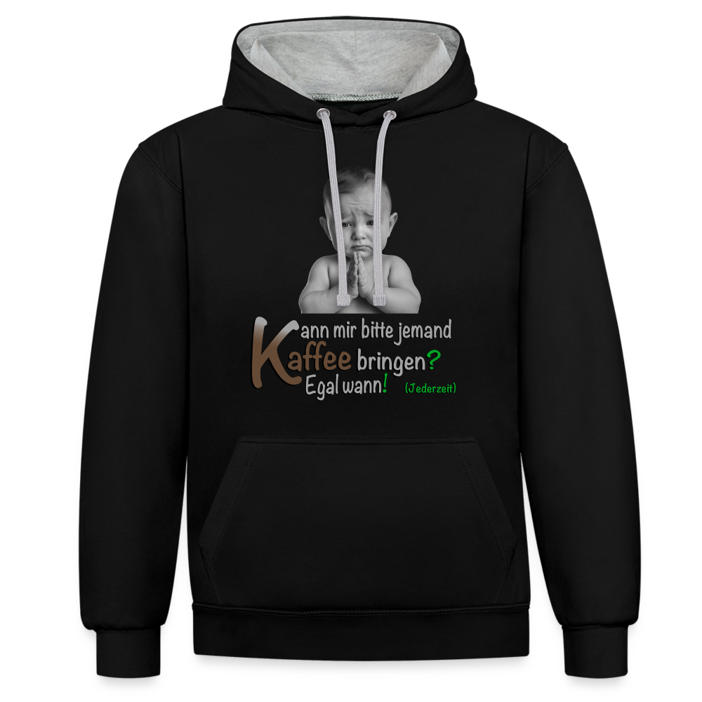 Der Hoodie für kostenlosen Kaffee ✅ - Schwarz/Grau meliert