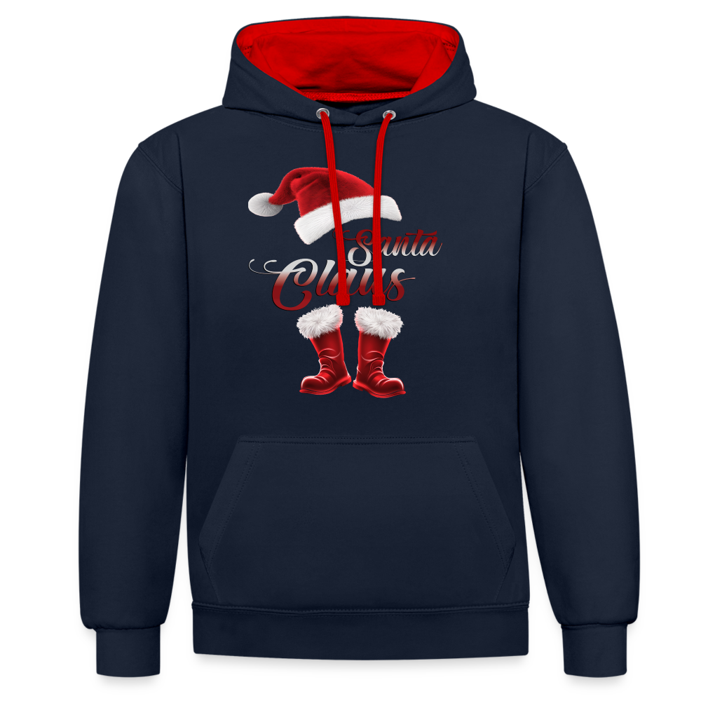 Santa Claus Hoodie - Navy/Rot