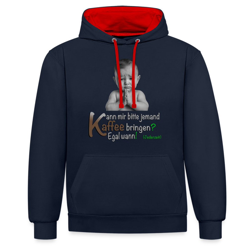 Der Hoodie für kostenlosen Kaffee ✅ - Navy/Rot