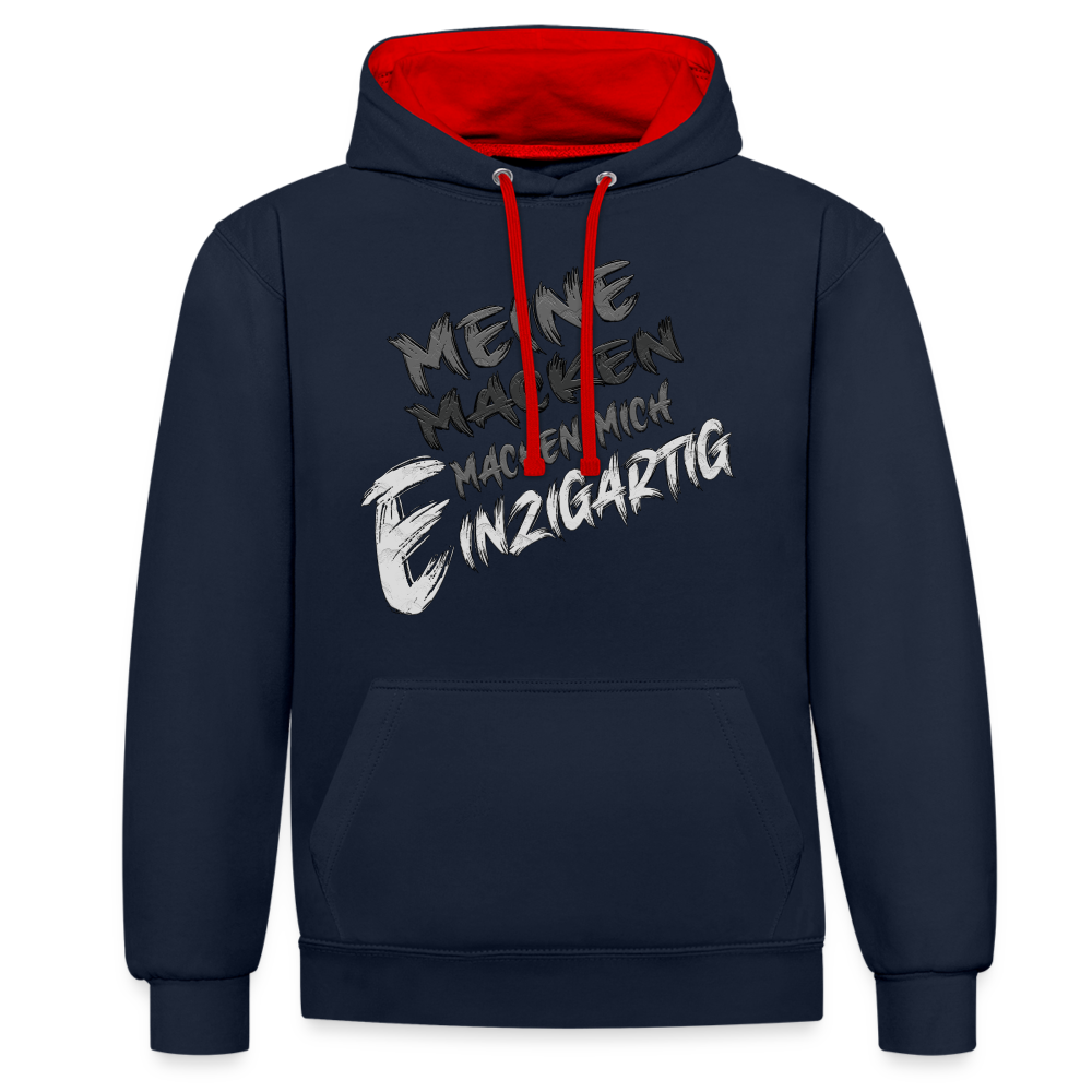 Einzigartige Macken - Navy/Rot